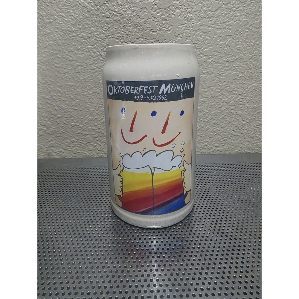 1992 Oktoberfest Munchen Munich Germany 1 Liter Beer Stein Cup RASTAL Vintage
